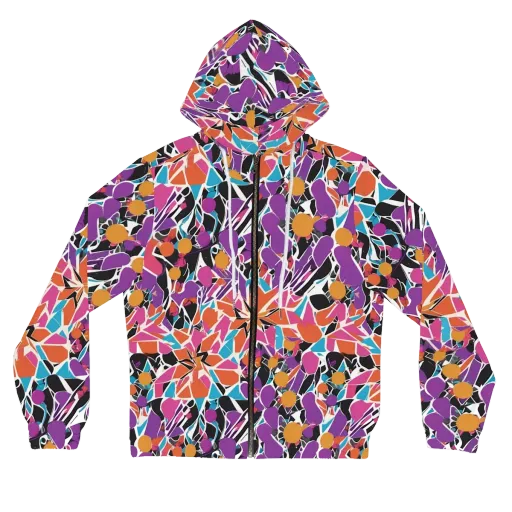 Kaleidoscope Grove on a Women's Full-Zip Hoodie