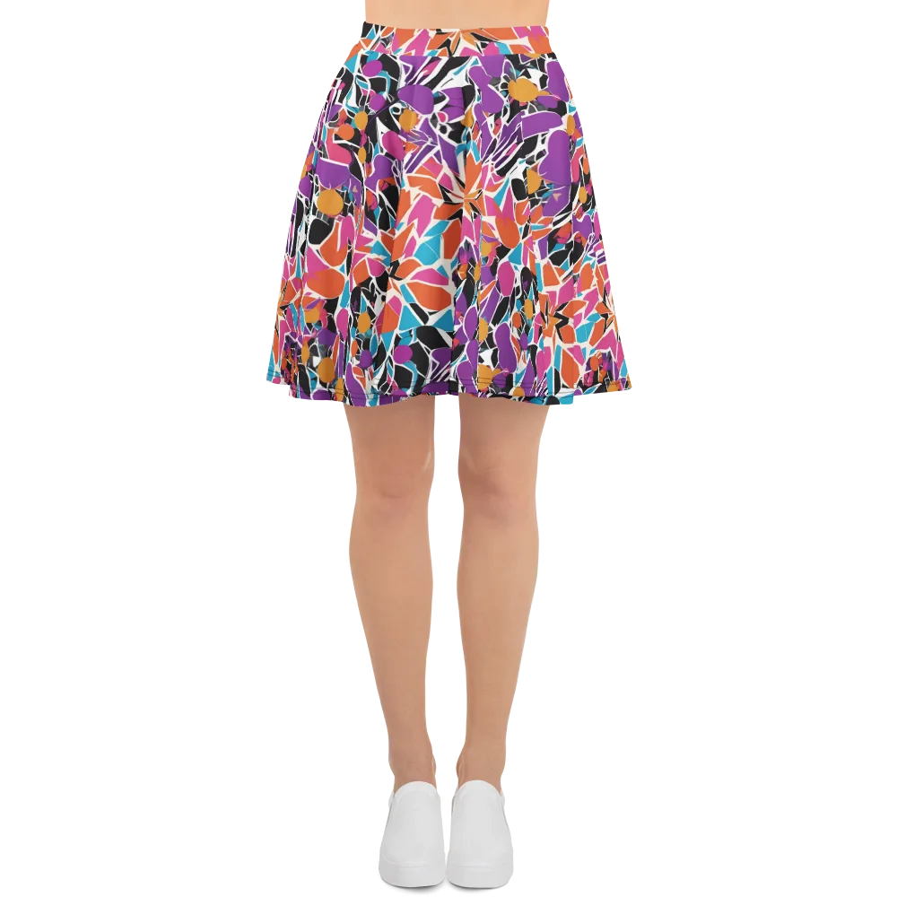 Kaleidoscope Grove on Skater Skirt — Front