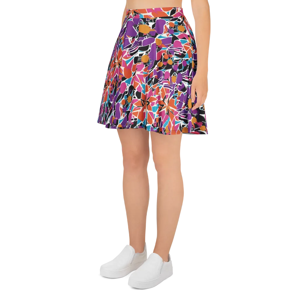 Kaleidoscope Grove on Skater Skirt — Left