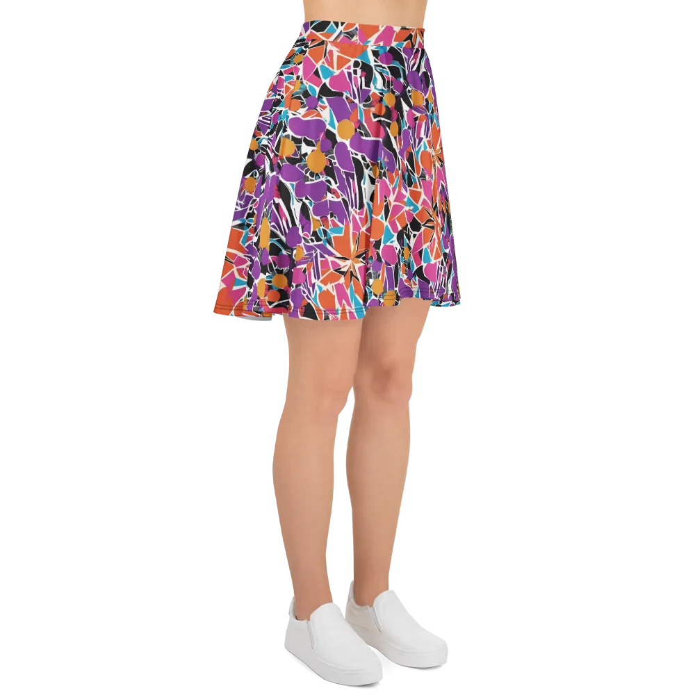 Kaleidoscope Grove on Skater Skirt — Right