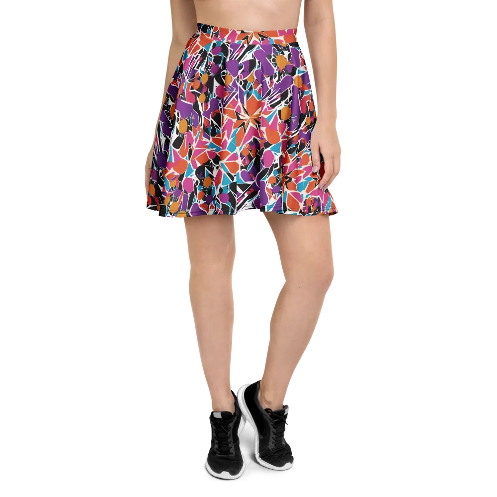 Kaleidoscope Grove on Skater Skirt — Front