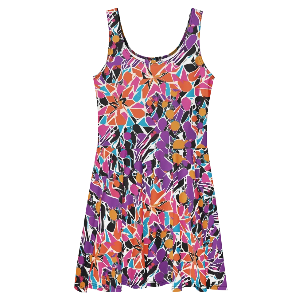 Kaleidoscope Grove on Skater Dress — Front
