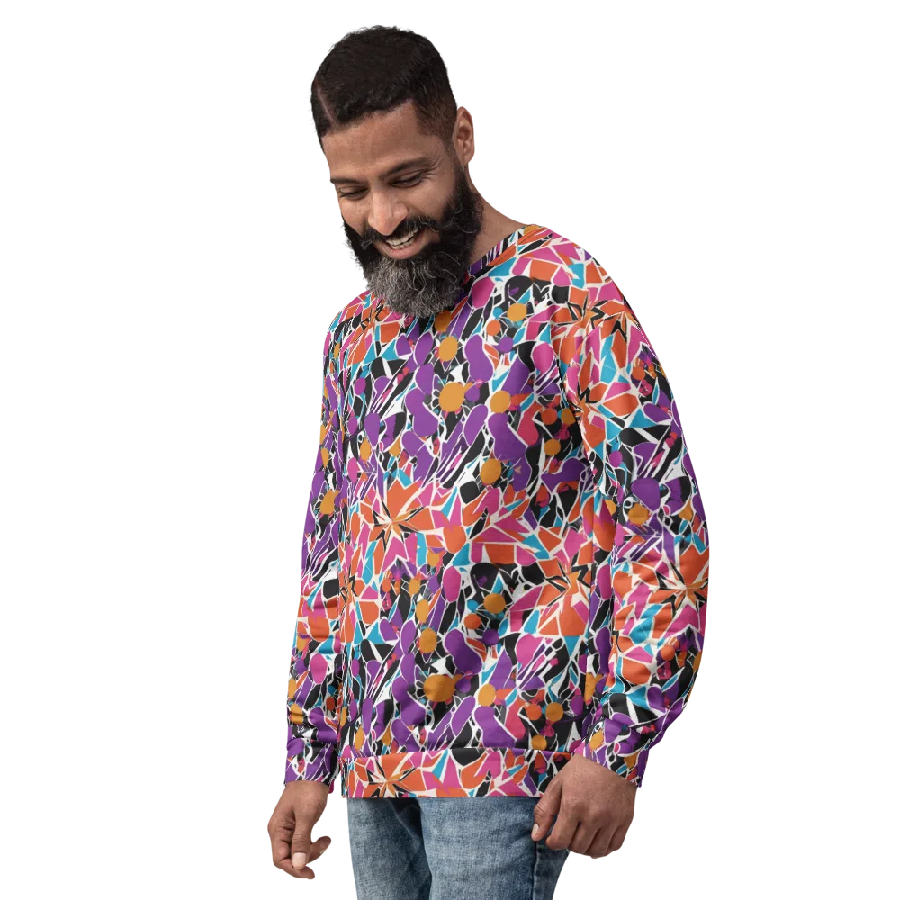 Kaleidoscope Grove on Sweatshirt — Left Front