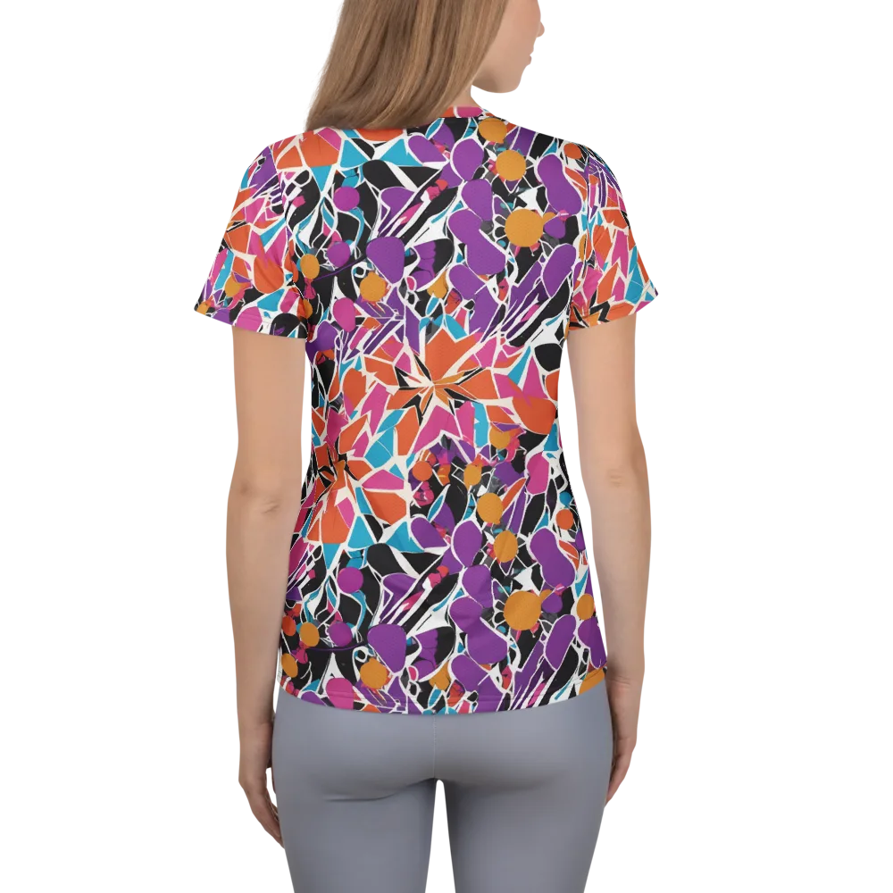 Kaleidoscope Grove on Women's Athletic T-Shirt — Back