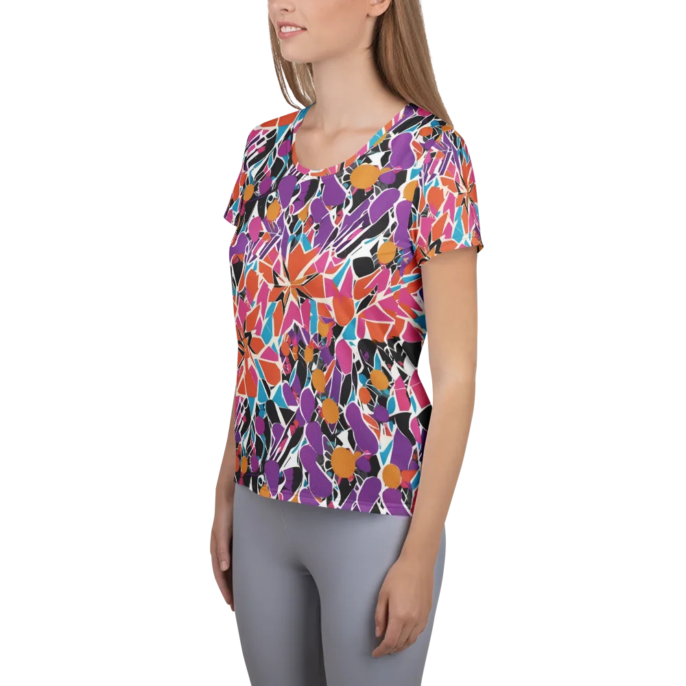 Kaleidoscope Grove on Women's Athletic T-Shirt — Left
