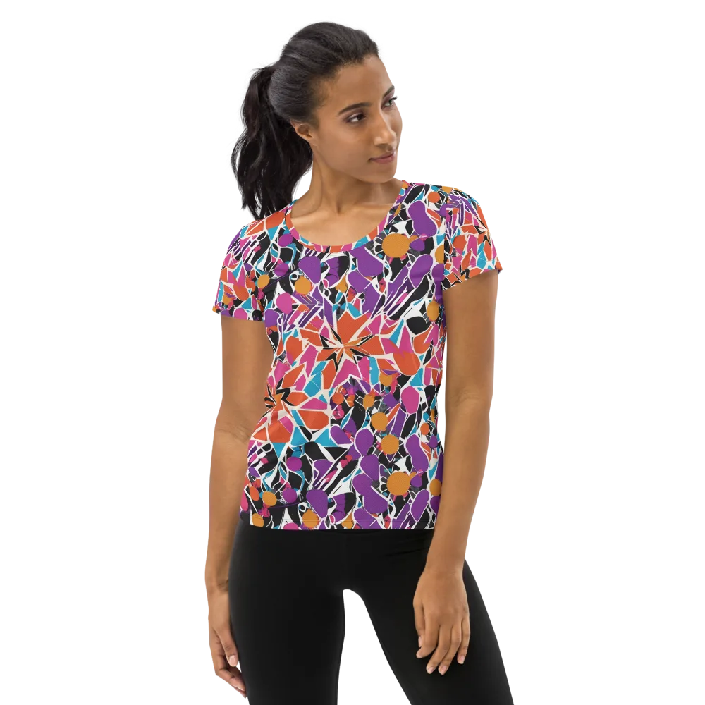 Kaleidoscope Grove on Women's Athletic T-Shirt — Front