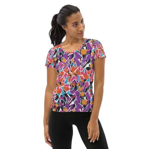Kaleidoscope Grove on a Women's Athletic T-Shirt