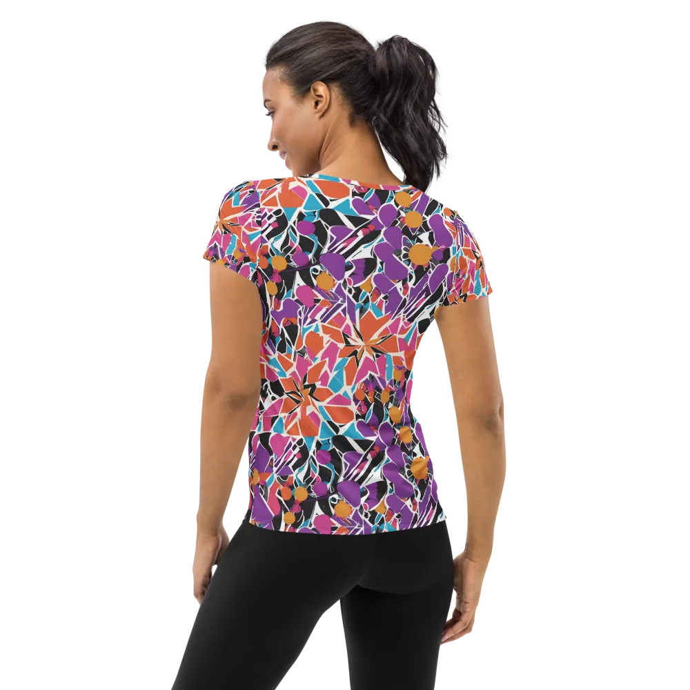 Kaleidoscope Grove on Women's Athletic T-Shirt — Back