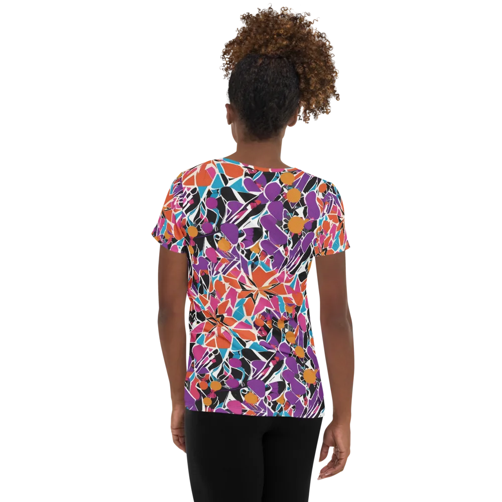Kaleidoscope Grove on Women's Athletic T-Shirt — Back