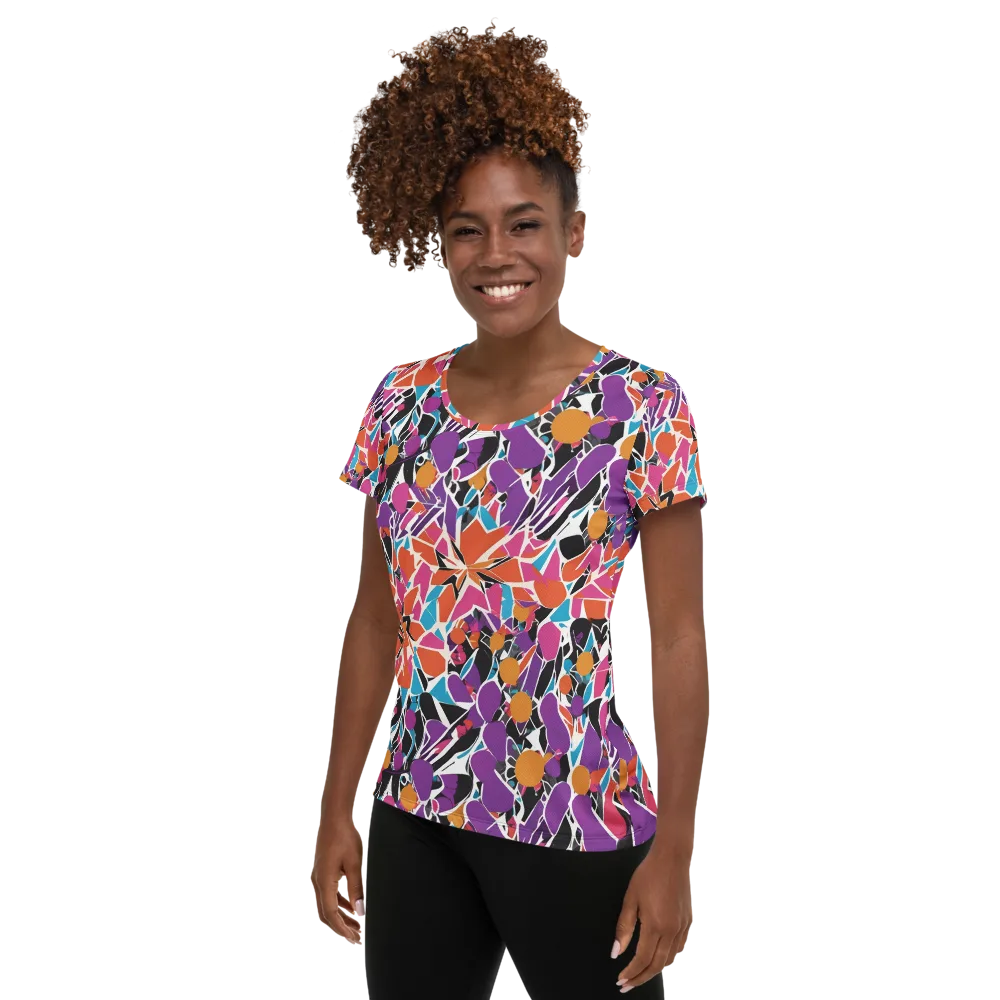 Kaleidoscope Grove on Women's Athletic T-Shirt — Left