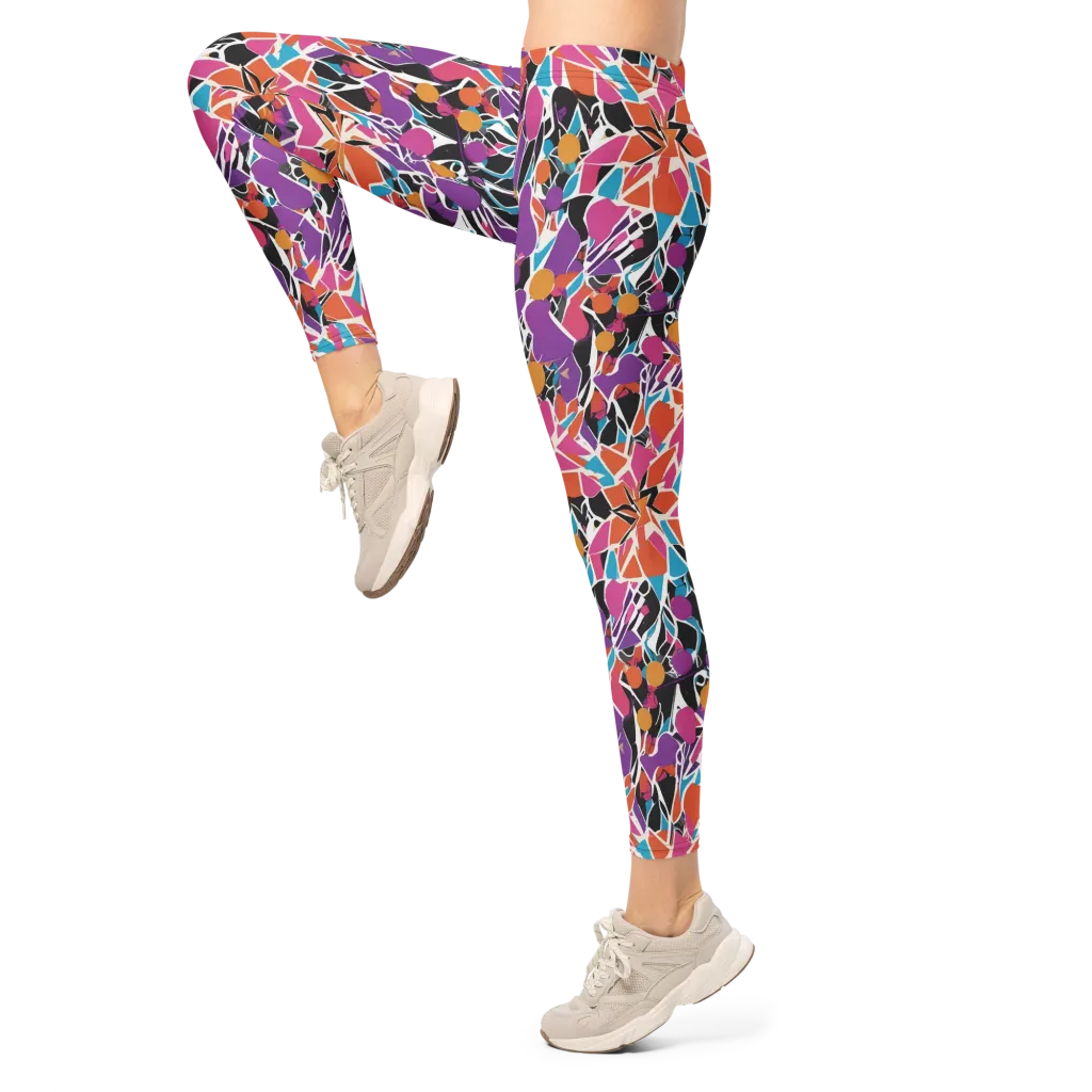 Kaleidoscope Grove on Leggings — Left