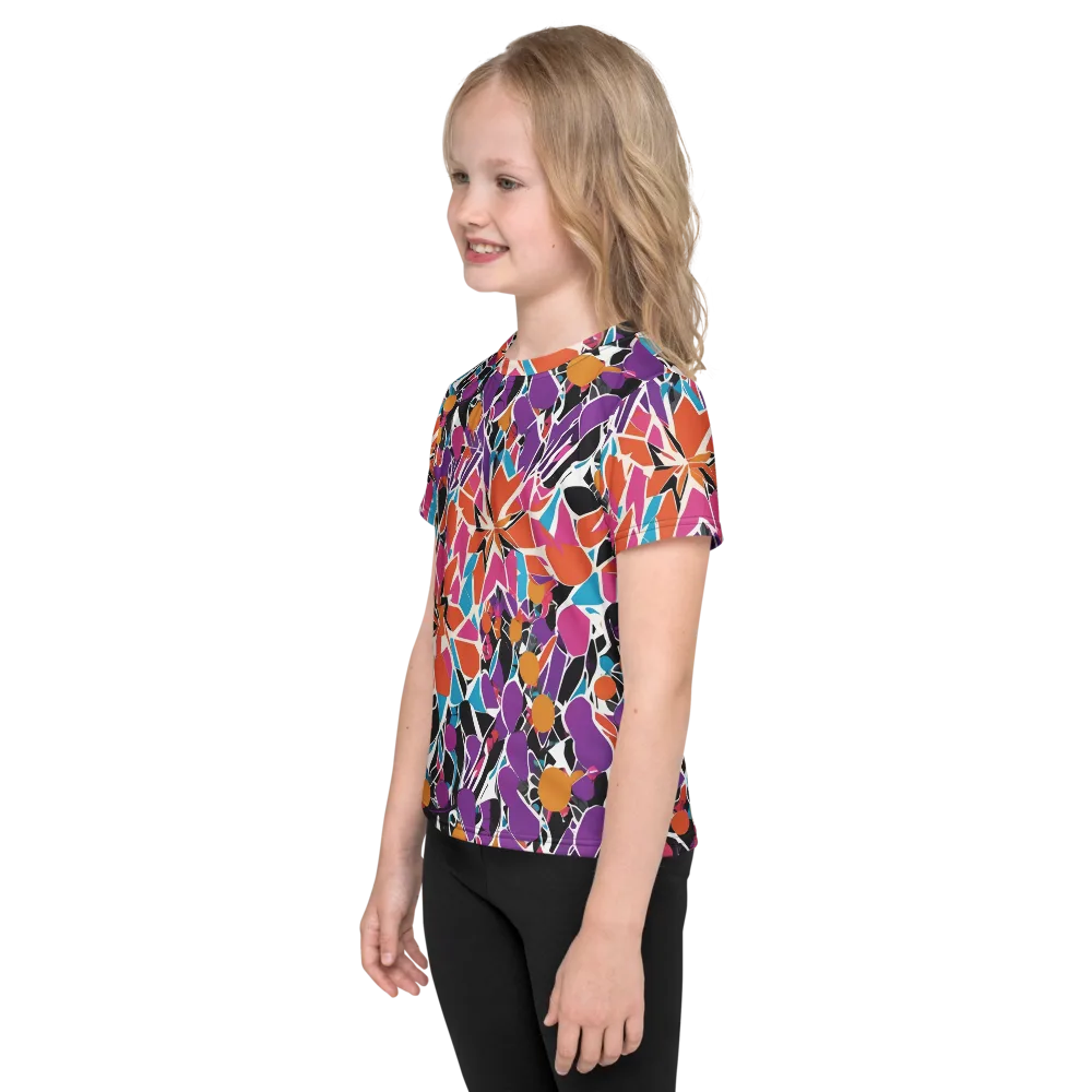 Kaleidoscope Grove on Kids Crew Neck T-Shirt — Left