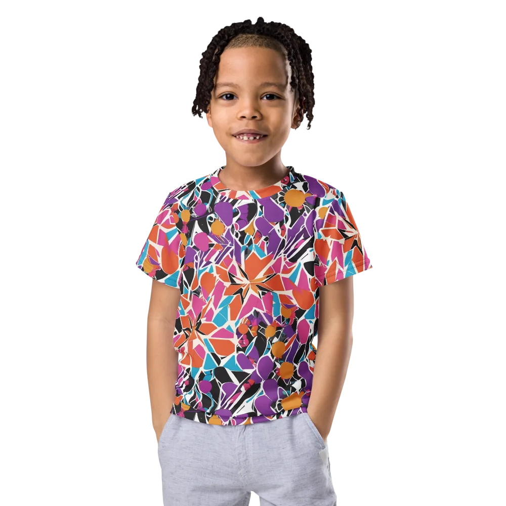 Kaleidoscope Grove on Kids Crew Neck T-Shirt — Front