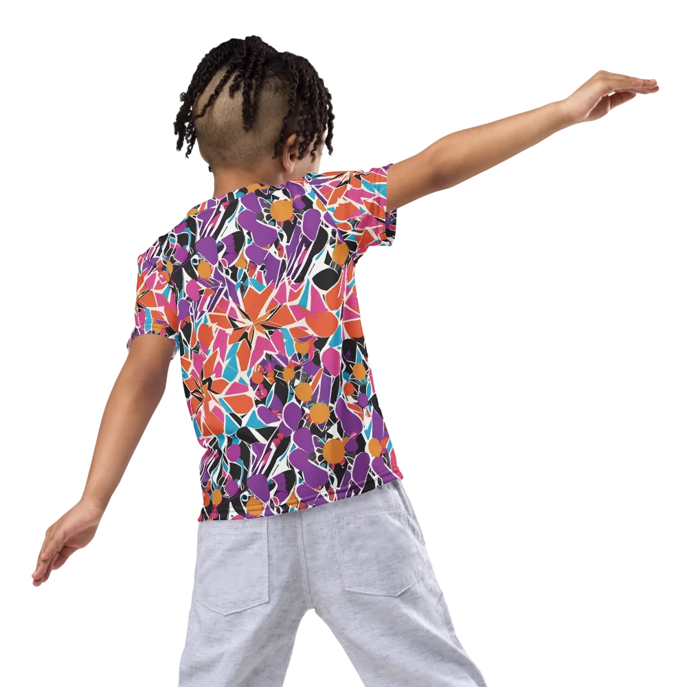 Kaleidoscope Grove on Kids Crew Neck T-Shirt — Back