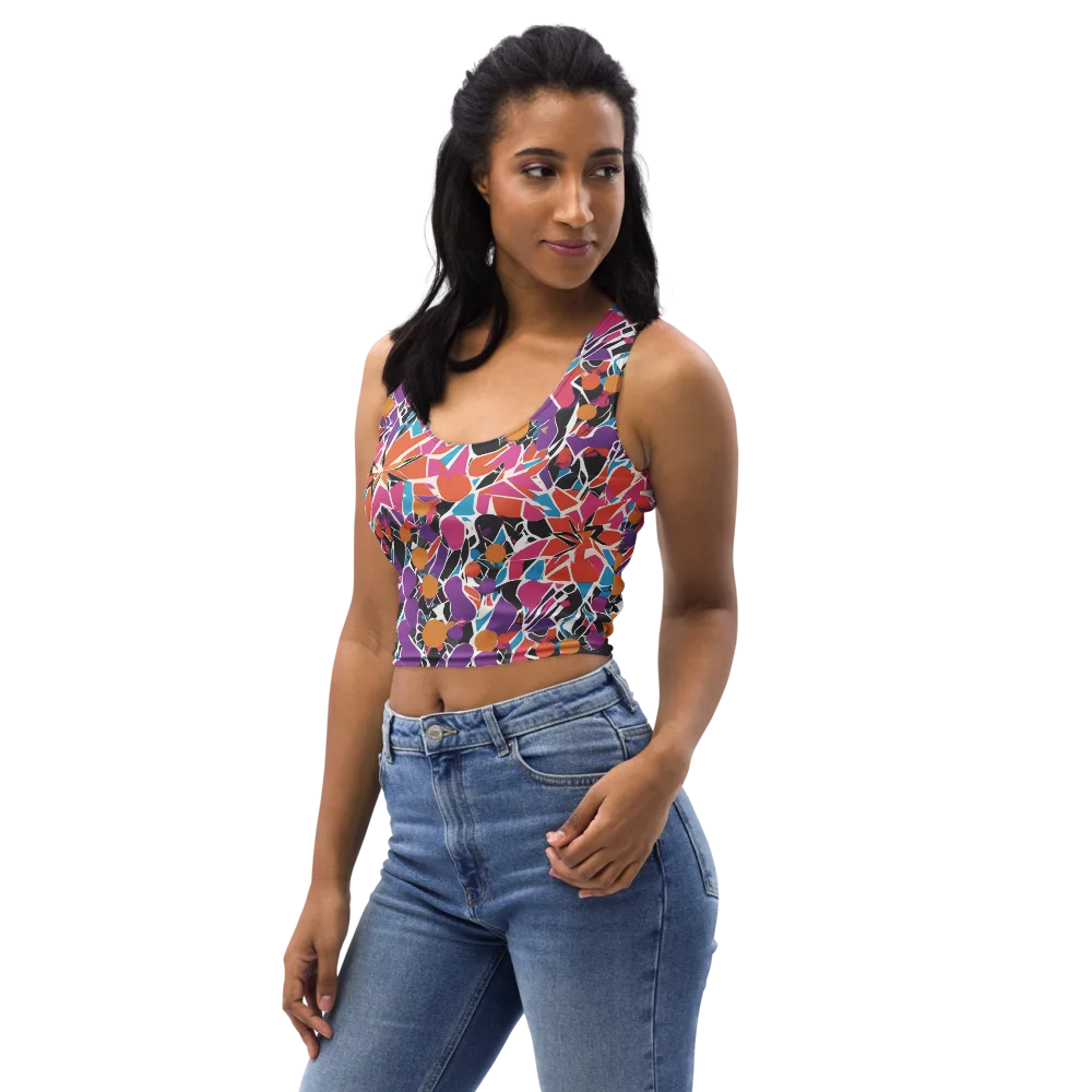 Kaleidoscope Grove on Crop Top — Left Front