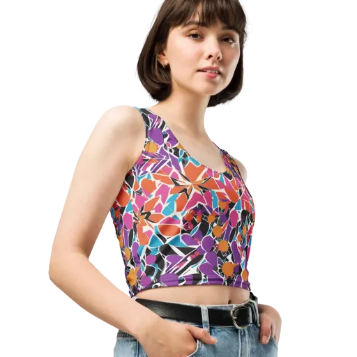 Kaleidoscope Grove on a Crop Top