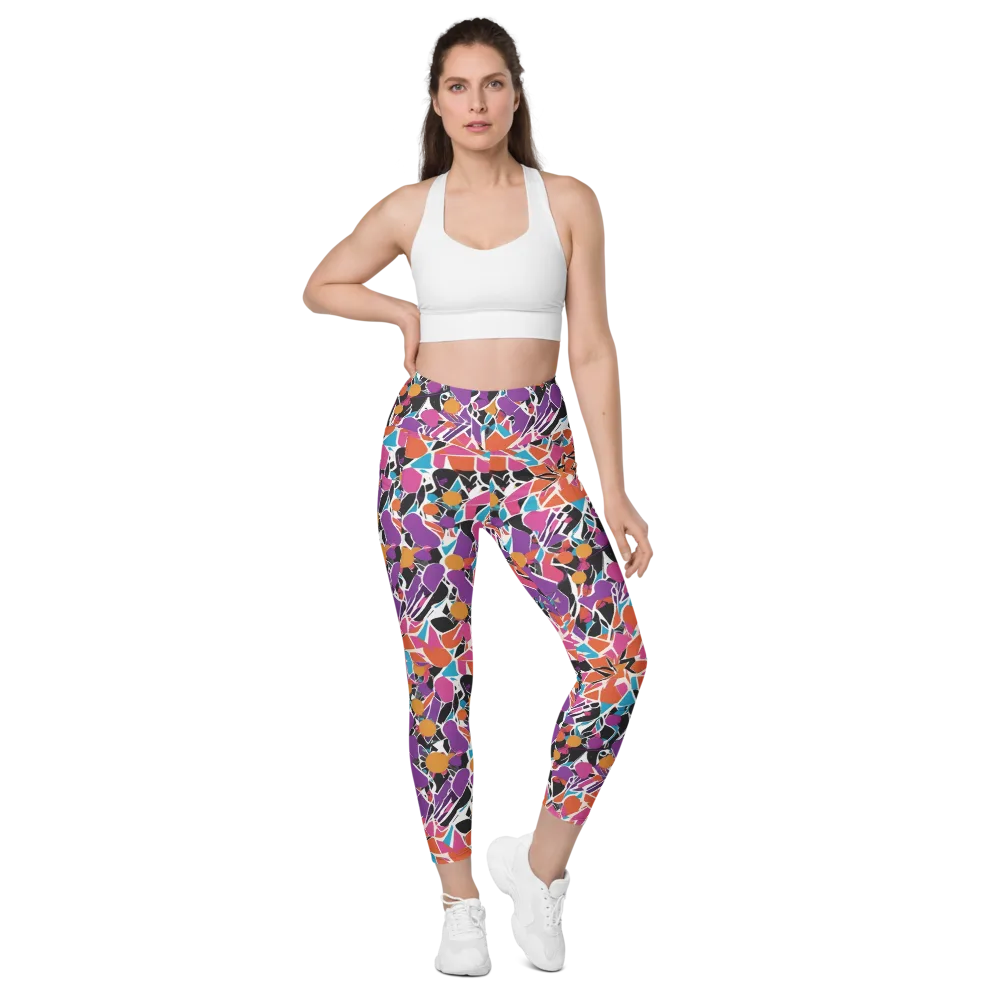 Kaleidoscope Grove on Leggings with Pockets — Front