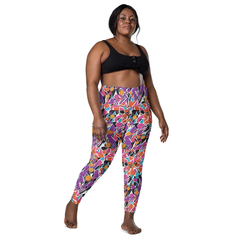 Kaleidoscope Grove on Leggings with Pockets — Front