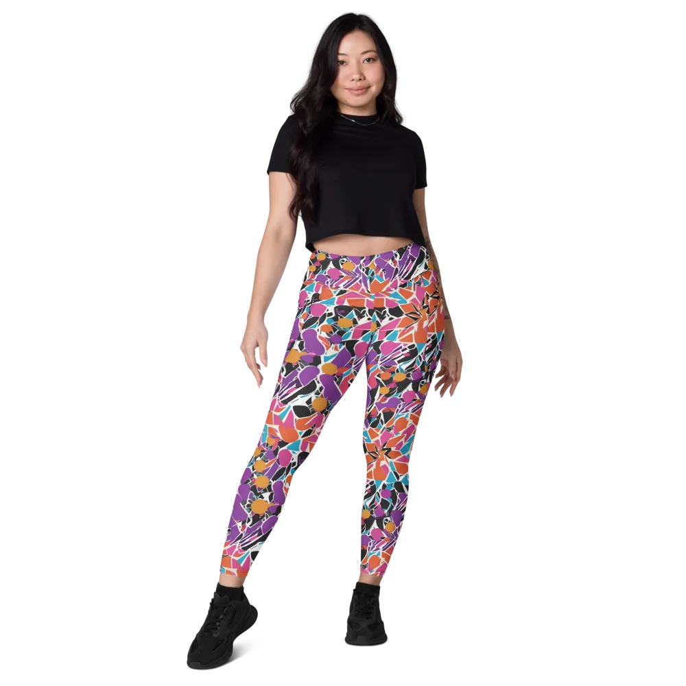 Kaleidoscope Grove on Leggings with Pockets — Front