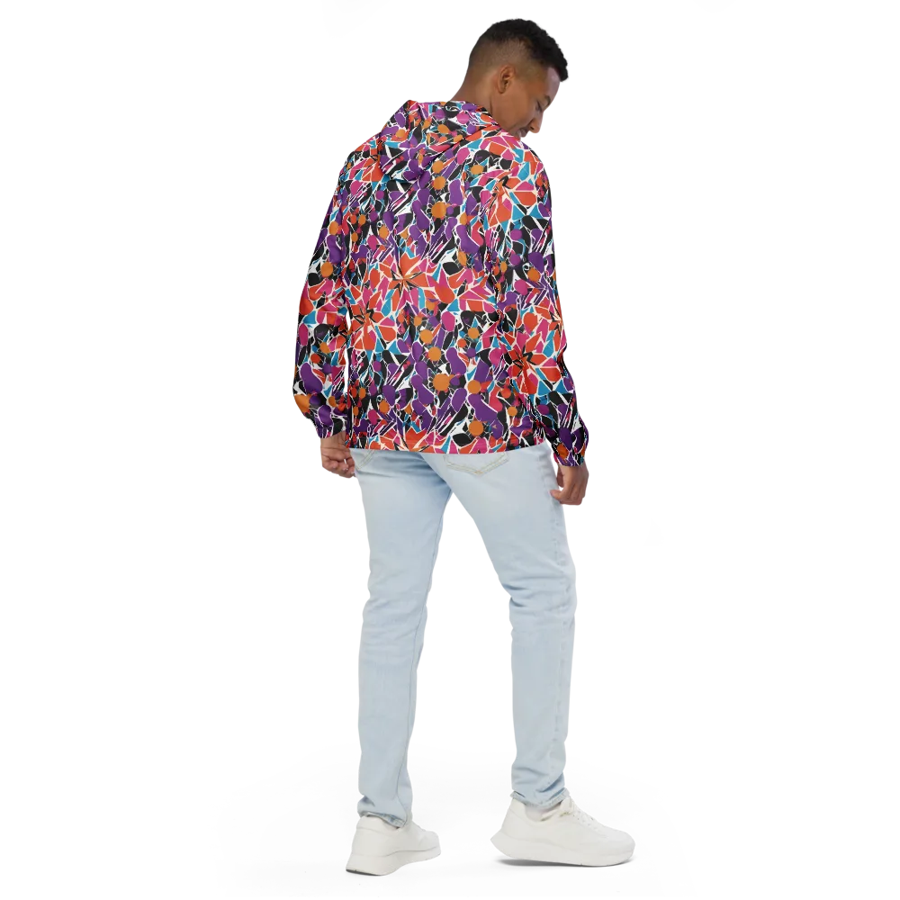 Kaleidoscope Grove on Men's Windbreaker — Back