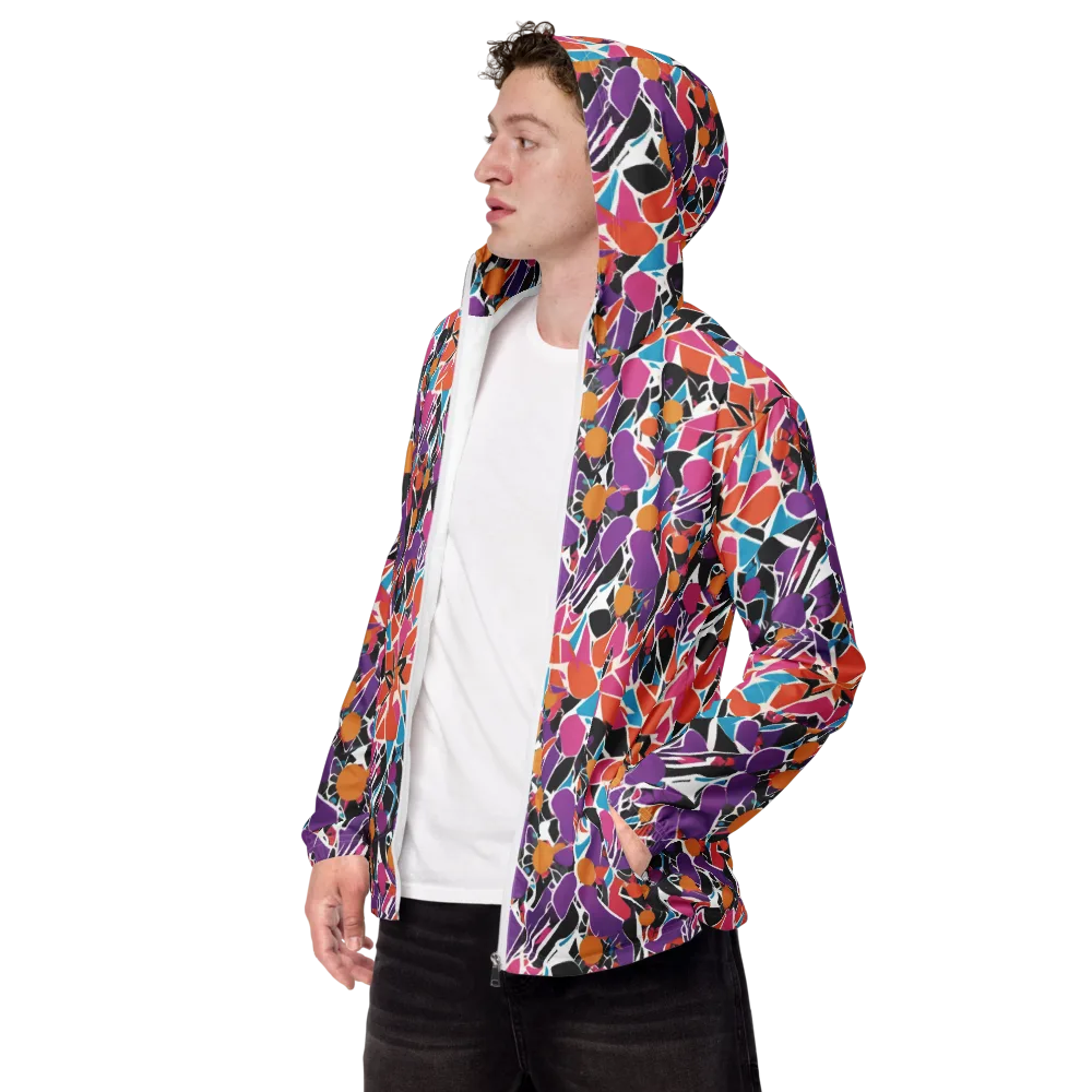 Kaleidoscope Grove on Men's Windbreaker — Left Front