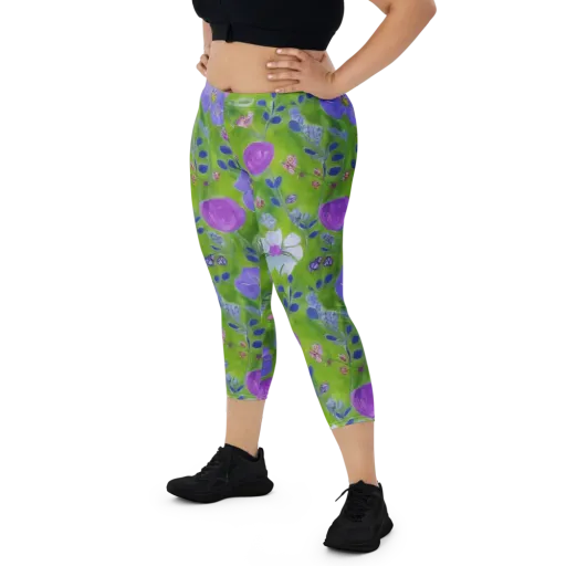 Garden Voltage on a Capri Leggings