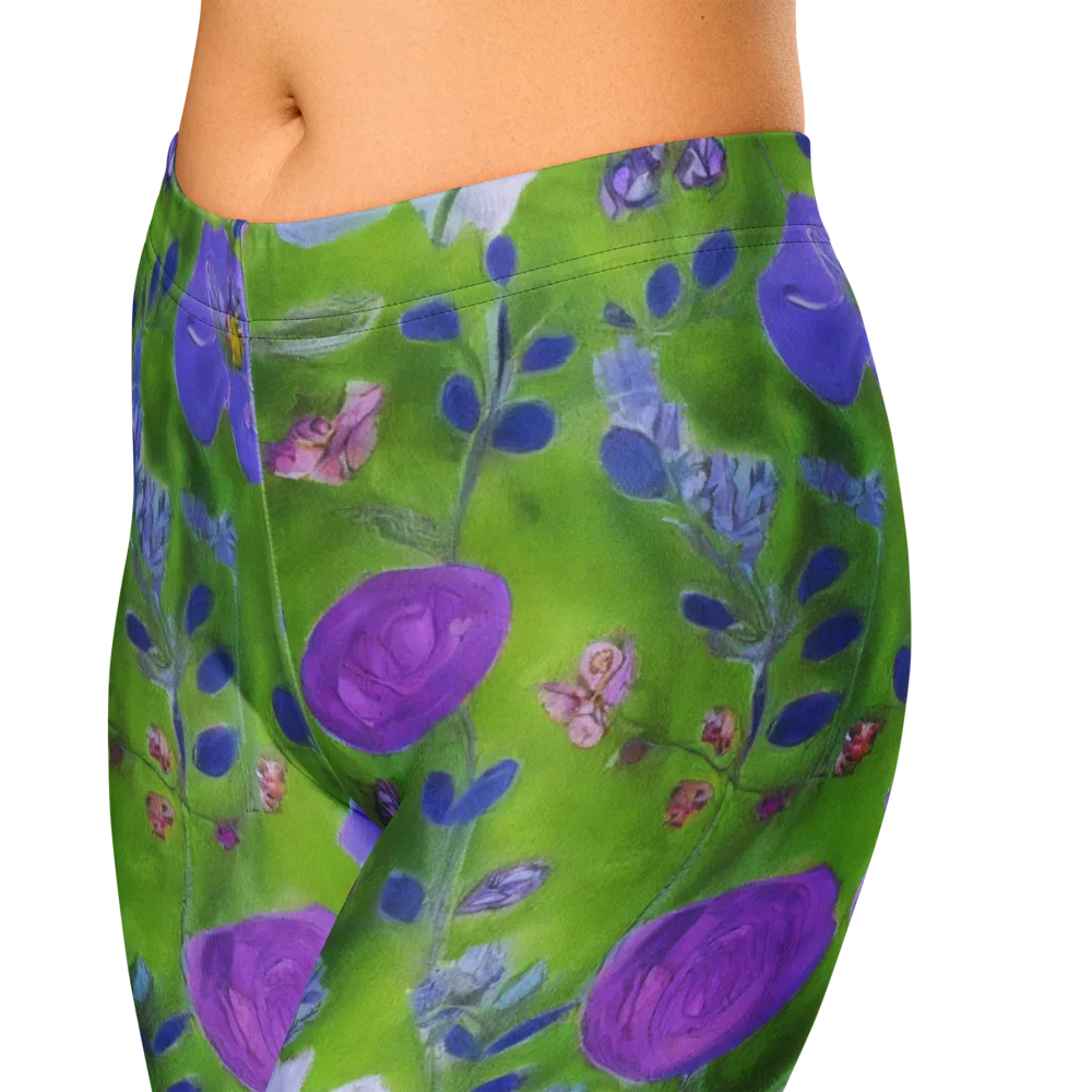 Garden Voltage on Capri Leggings — Zoomed-in