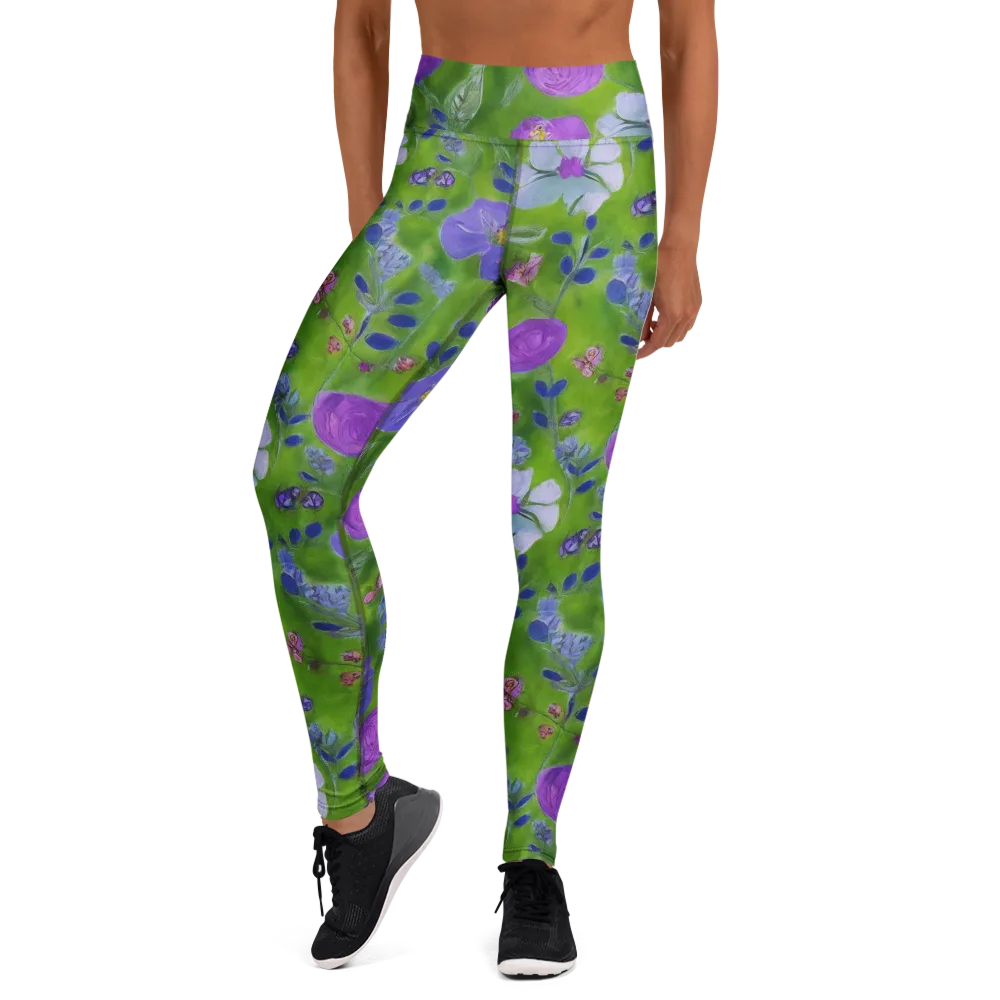 Garden Voltage on Yoga Leggings — Front