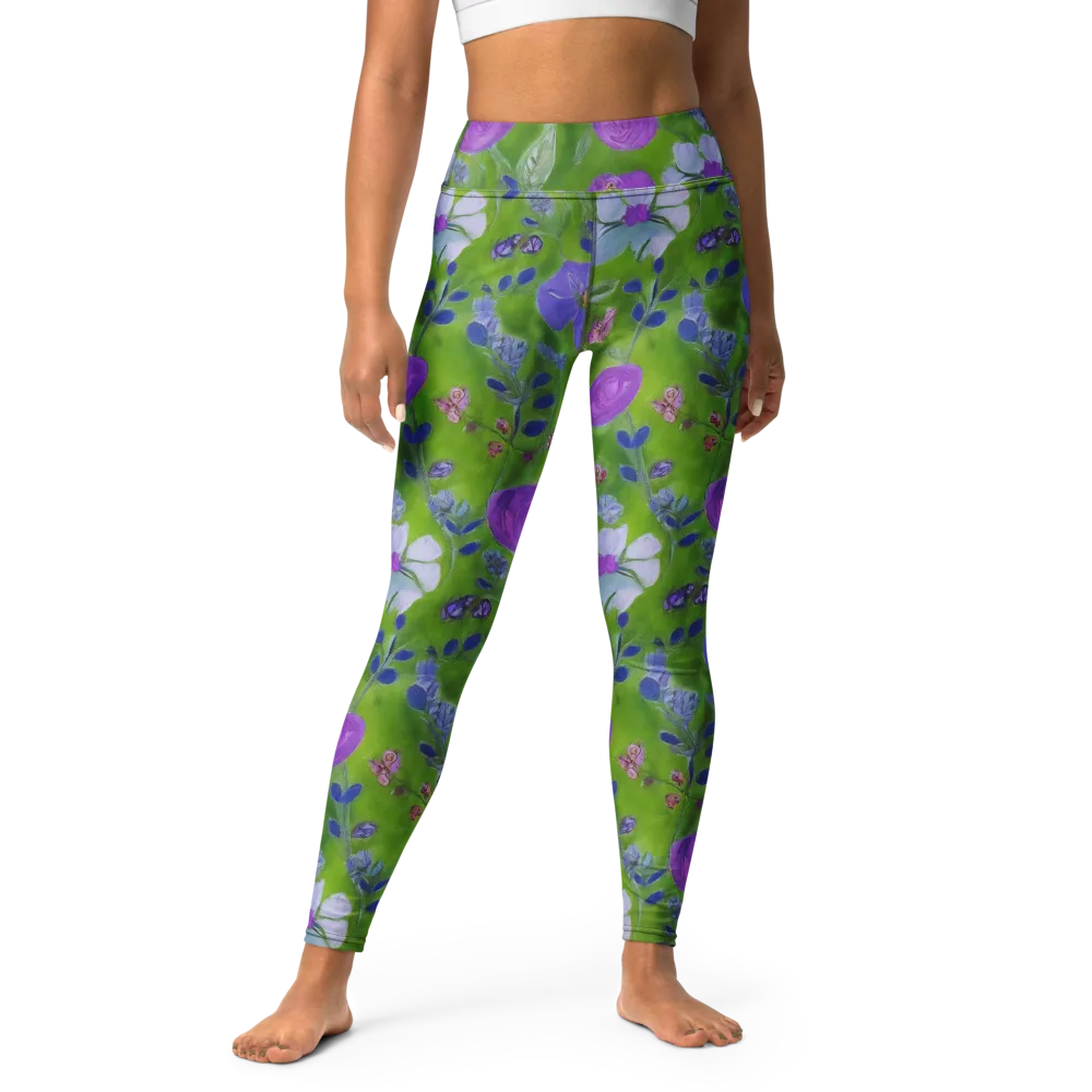 Garden Voltage on Yoga Leggings — Front