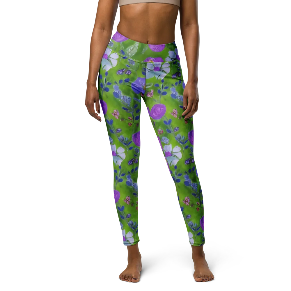 Garden Voltage on Yoga Leggings — Front