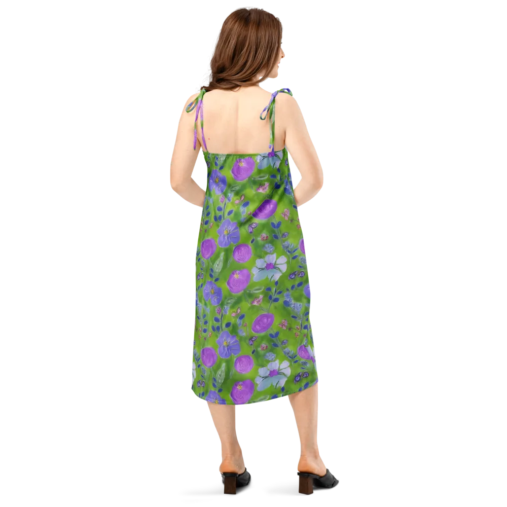 Garden Voltage on Slip Dress — Back