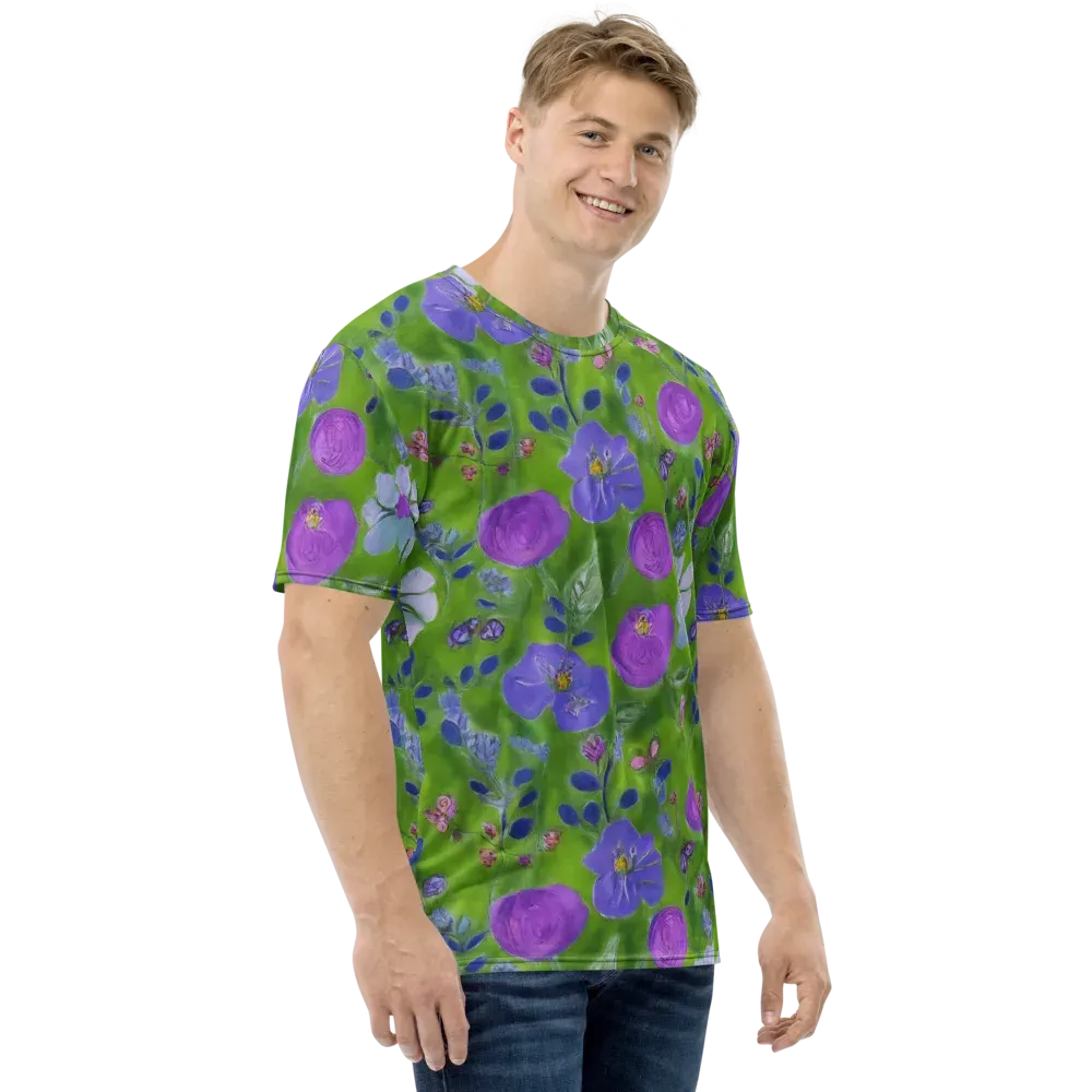 Garden Voltage on Men's Crew Neck T-Shirt — Right