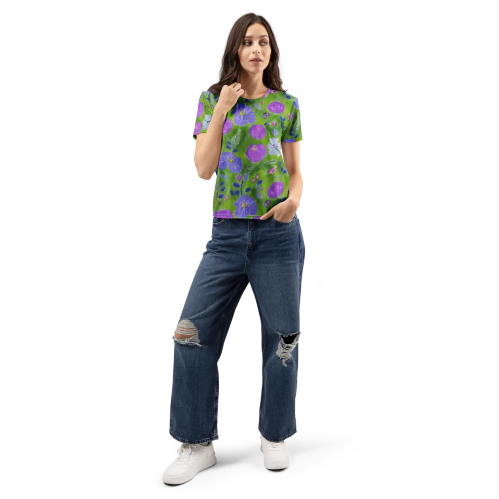 Garden Voltage on Women's Crew Neck T-Shirt — Front