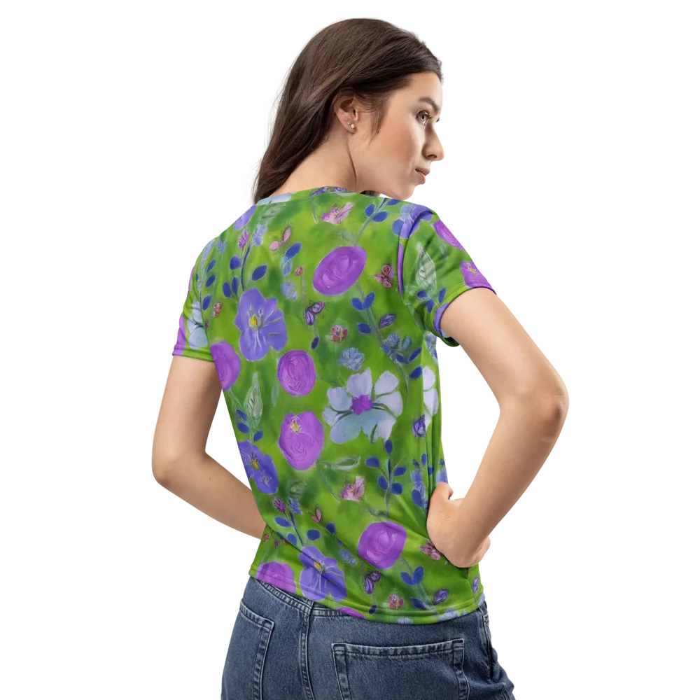 Garden Voltage on Women's Crew Neck T-Shirt — Back