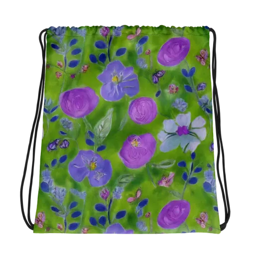 Garden Voltage on a Drawstring Bag
