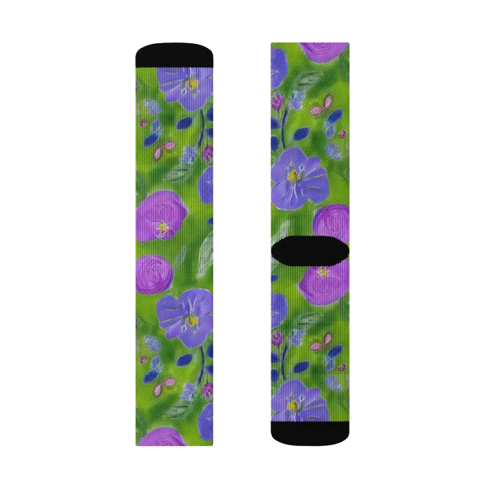 Garden Voltage on Socks — Right Sock