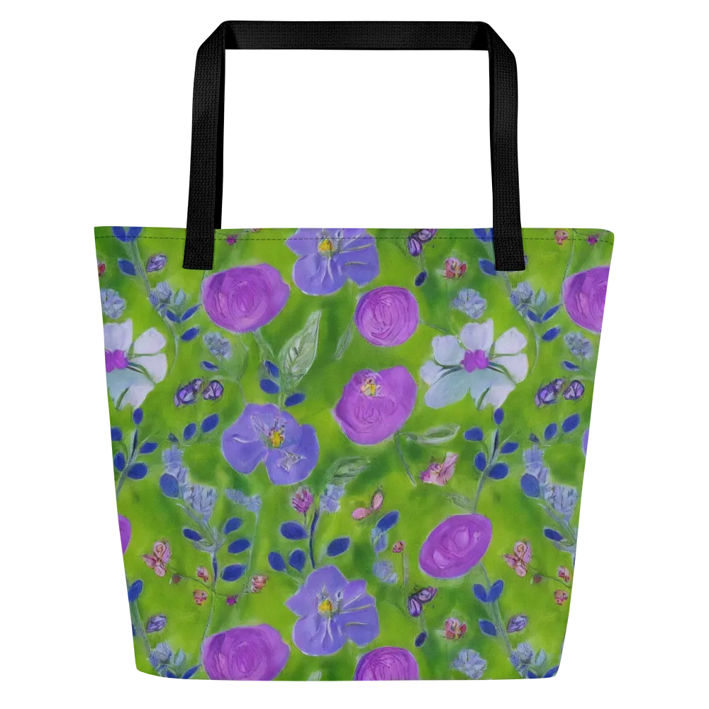 Garden Voltage on Large Tote Bag W/ Pocket — Front