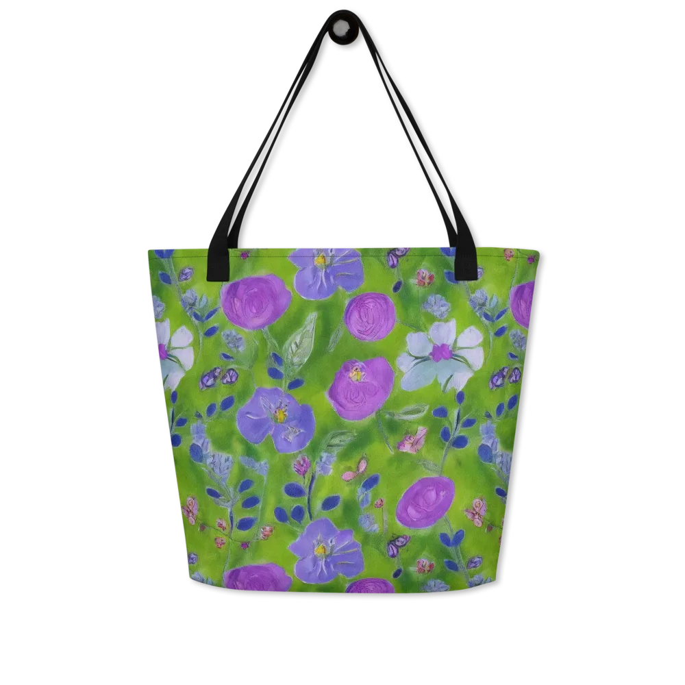 Garden Voltage on Large Tote Bag W/ Pocket — Front
