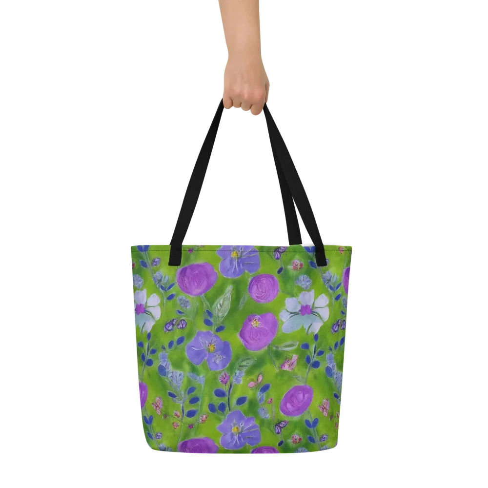 Garden Voltage on Large Tote Bag W/ Pocket — Front
