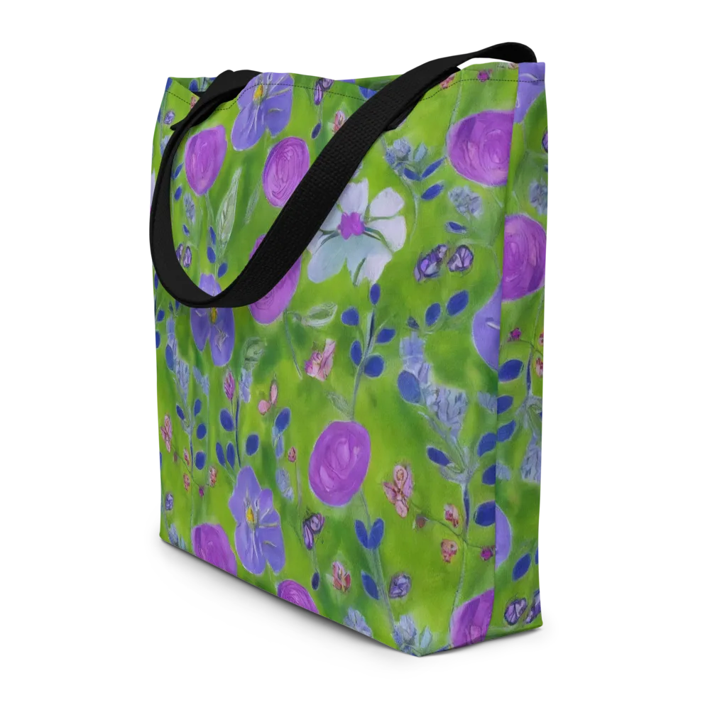 Garden Voltage on Large Tote Bag W/ Pocket — Front