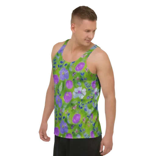 Garden Voltage on a Men's Tank Top
