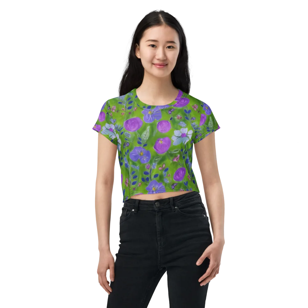 Garden Voltage on Crop Tee — Front