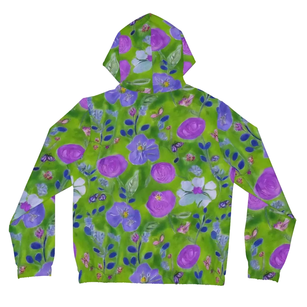 Garden Voltage on Women's Full-Zip Hoodie — Back