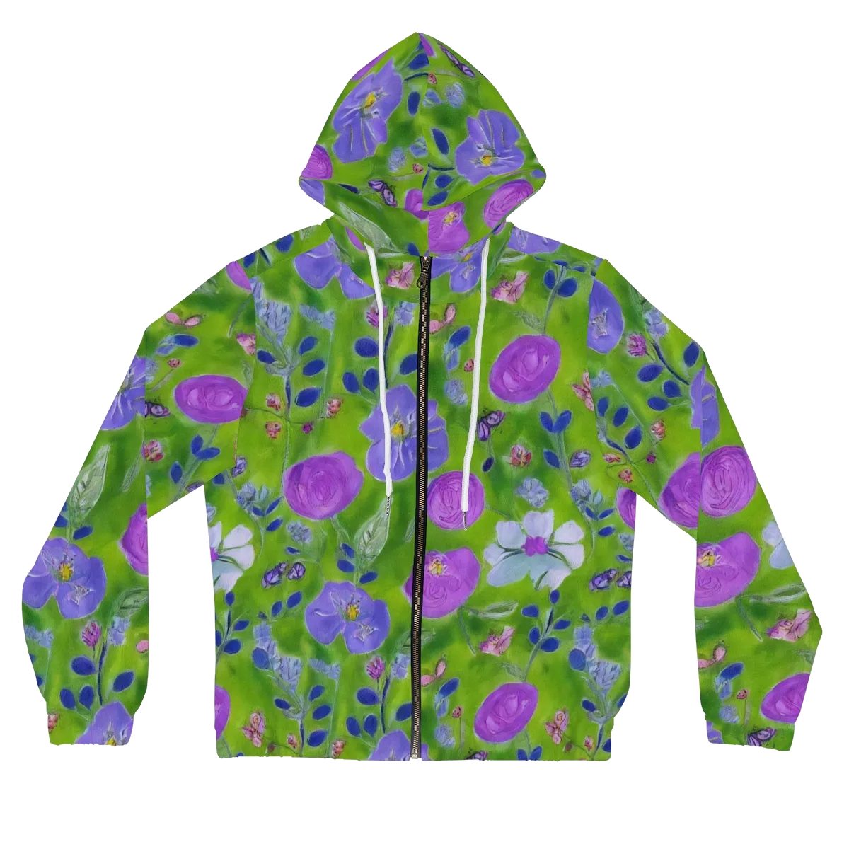 Garden Voltage on Women's Full-Zip Hoodie — Front