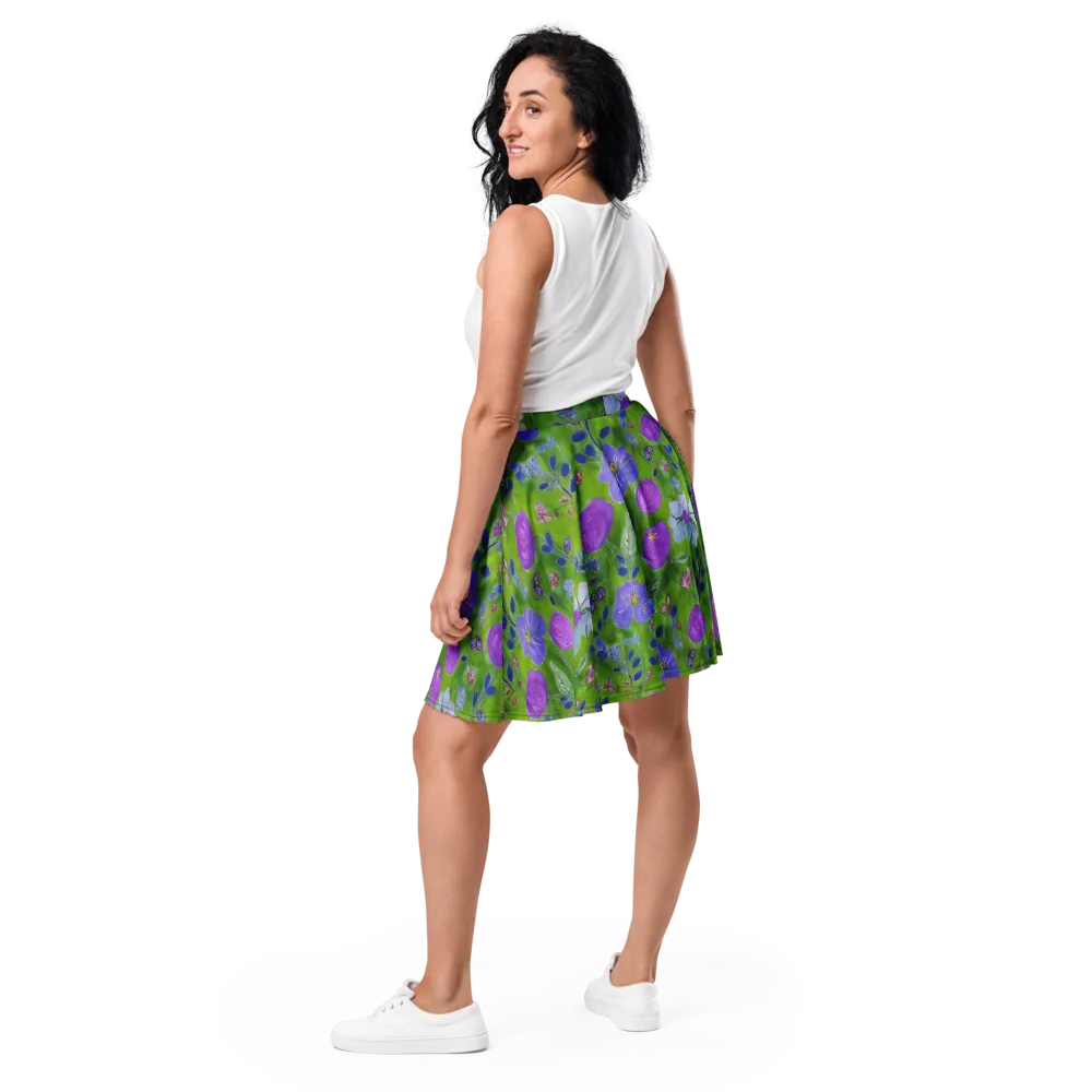 Garden Voltage on Skater Skirt — Back