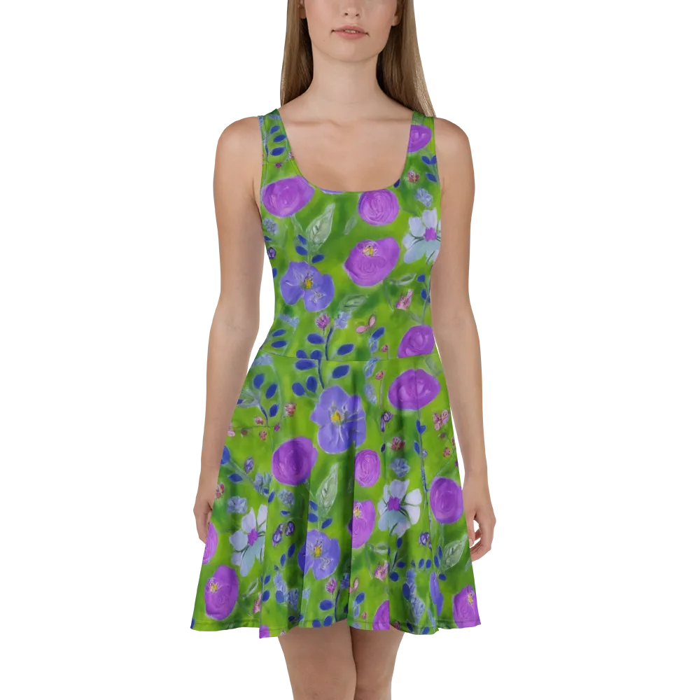 Garden Voltage on Skater Dress — Front