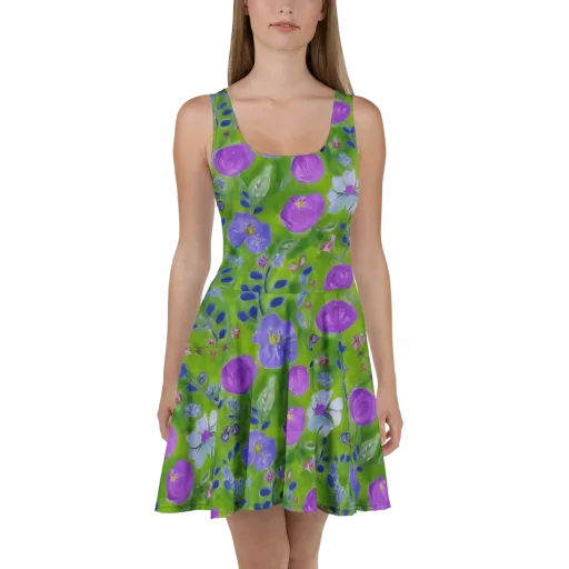 Garden Voltage on a Skater Dress