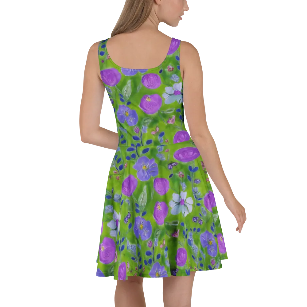 Garden Voltage on Skater Dress — Back