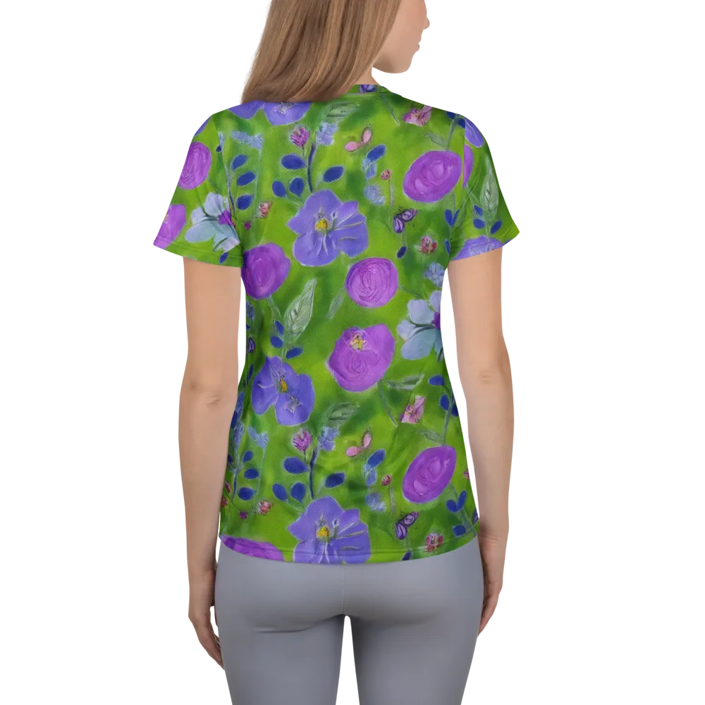 Garden Voltage on Women's Athletic T-Shirt — Back