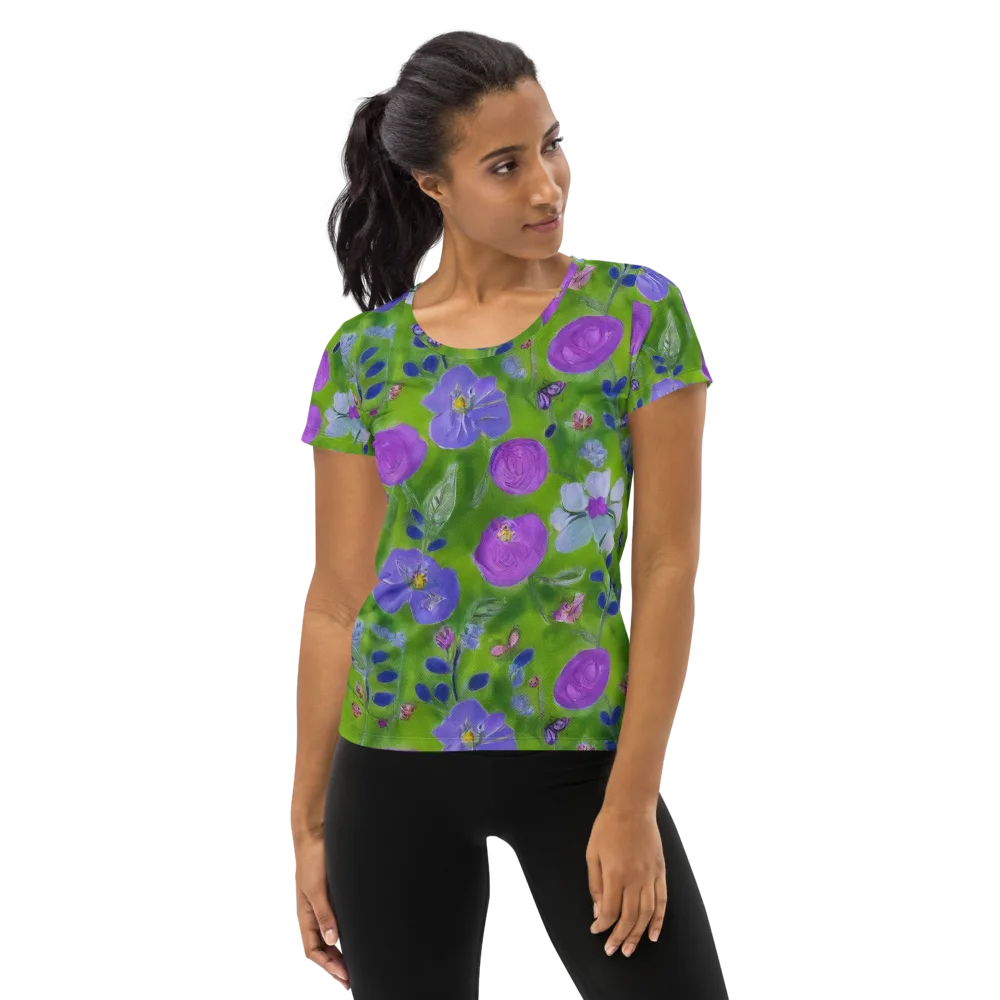Garden Voltage on Women's Athletic T-Shirt — Front